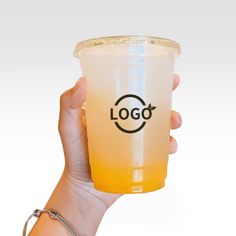 Custom 12-24oz BPA-Free Plastic Tumbler with Lid Heat-resistant for Street Food Coffee Beer Sauce Juice Certified Halal