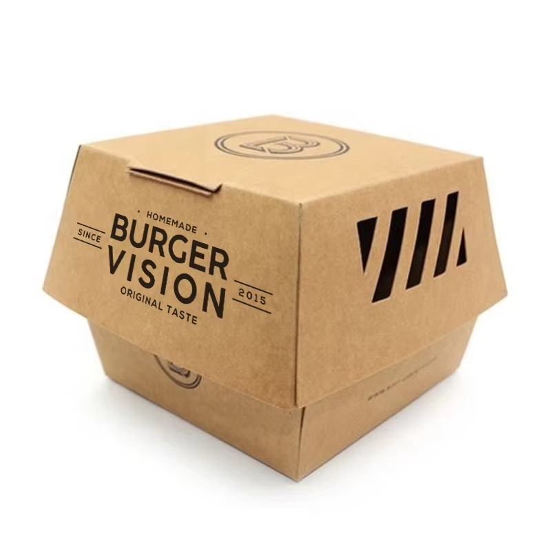 Custom Logo Fast Food Takeaway Burger Box Fast Food Takeout Packaging