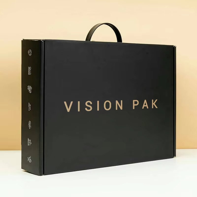 VISION Custom Corrugated Gift Box Packaging for Clothes T-shirt Large Luxury Box for Packaging