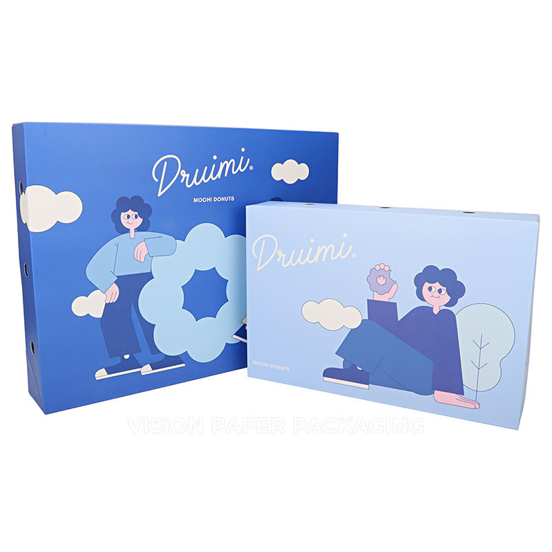 Wholesale Custom Printed Donut Box Packaging Food Doughnut Box
