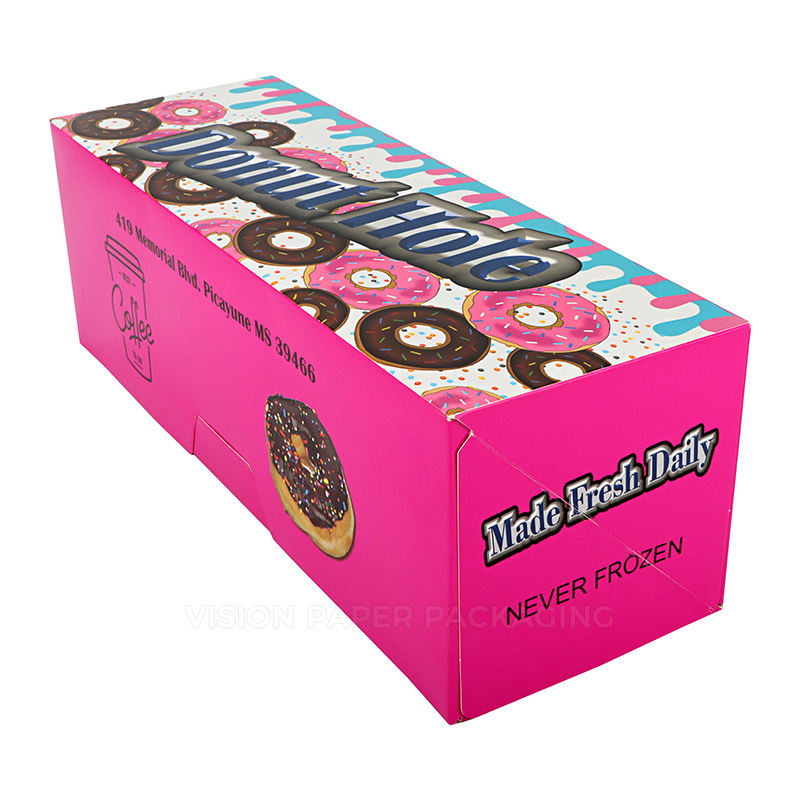 Custom Macaron Donut Bakery Cupcake Packaging Paper Boxes Caja Cake Donut Packing Box for Food