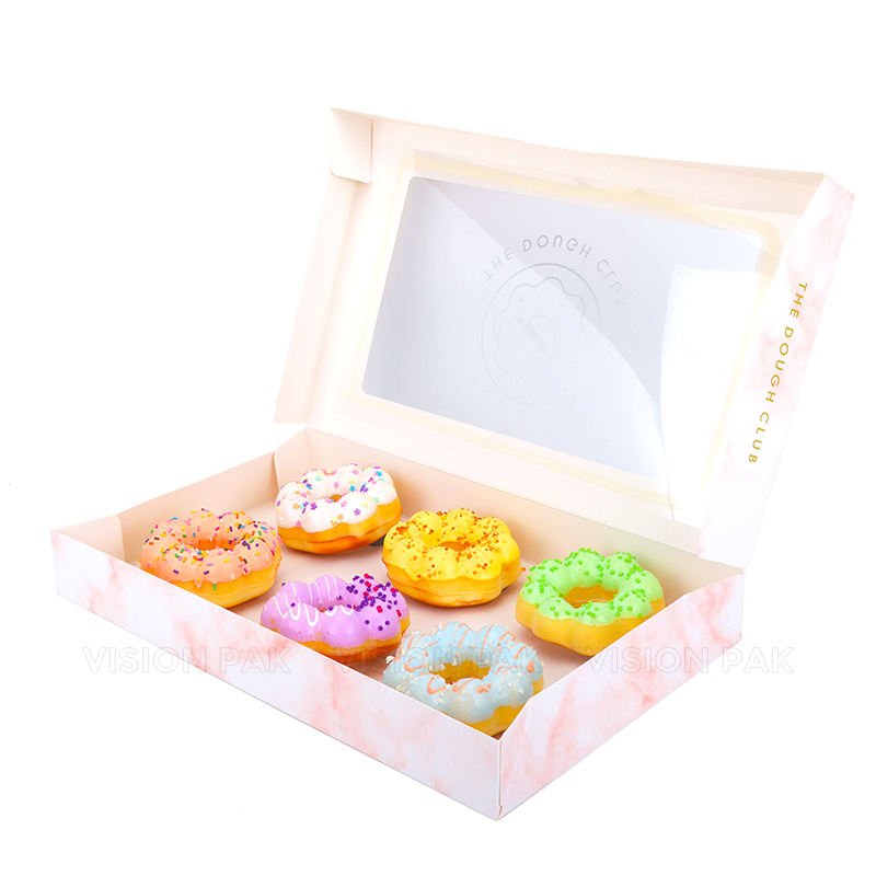 Vietnam Tax Wholesale Pink Cookie Box Luxury Cake Bread Donuts Sushi Pastry Snack Bakery Cookies Paper Packing Box with Inserts