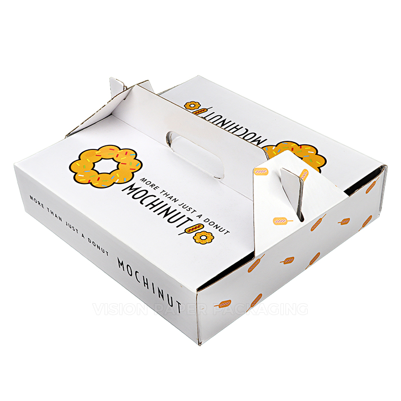 Custom Biodegradable Folding Paper Cardboard Packing Wholesale Cake Biscuit Cookie Donut Box Packaging With Logo
