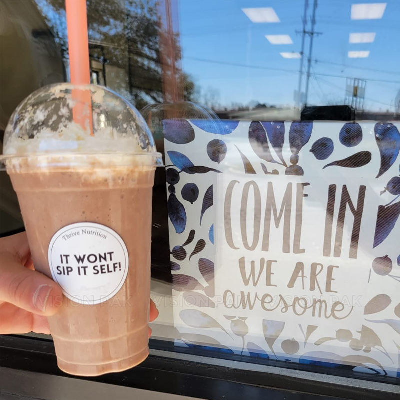 Wholesale Custom Logo Printing Disposable Clear Plastic Hard PP Boba Bubble Milk Tea Cups With Lids