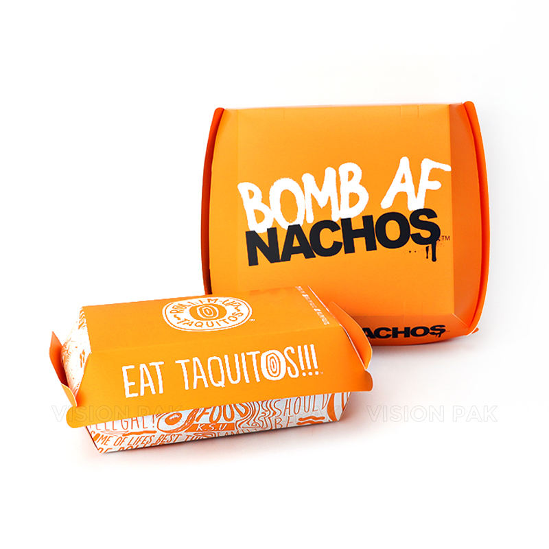 Hot Selling Black Custom Burger Box Packaging Fast Food Paperboard Hamburger Paper Boxes