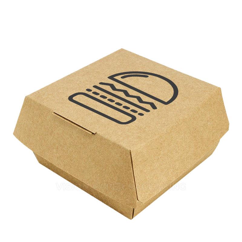 High Quality Eco-Friendly Food High Quality Hamburger Box Quick Delivery Grade Flowers Take Away Microwavable Paper Box